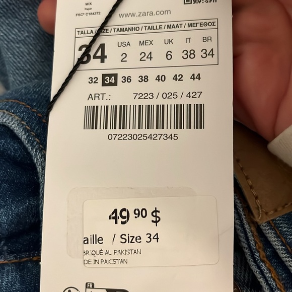 Zara Flared Jeans - Size 24/2 - Picture 5 of 5